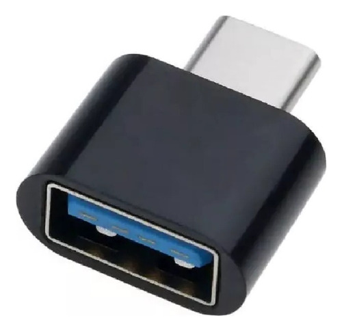 Adaptador Tipo C Otg Negro Transmisión 500 Mb/s.