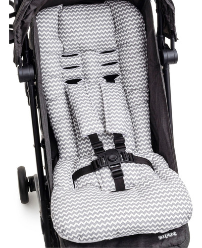 Colchonete Almofada Para Os Carrinho Zig Zag Cinza