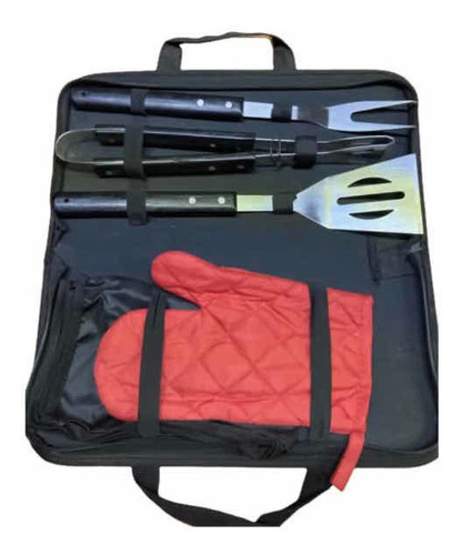 Kit Asador Bbq 6 Piezas Acero Inoxidable