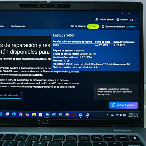 Latitude 5450 Seminueva/ Ultra 5-vpro/ 40gb-ram Ddr5/ 512gb Gris (Usado)