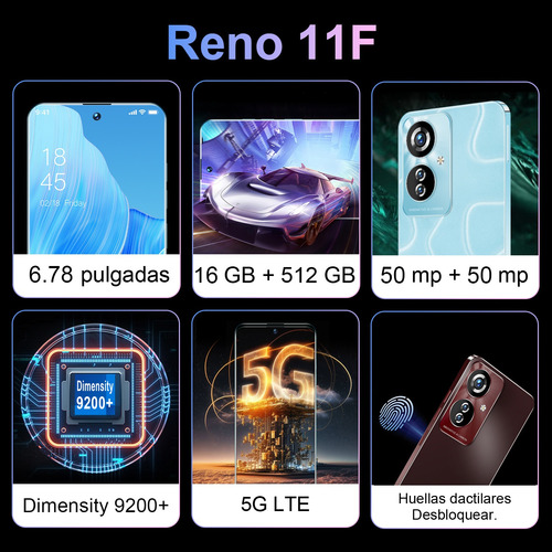 Reno11f Dual Sim 16gb Ram 512gb Rom 2025 Popular El Último Modelo Smartphone Android 14 Barato Desbloquea Más Barato Celular 5g Wifi 6,78 Pulgadas Terracota