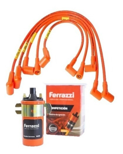 Cables Bujia Y Bobina Ferrazzi 9mm Fiat 147 Duna Uno M Tipo