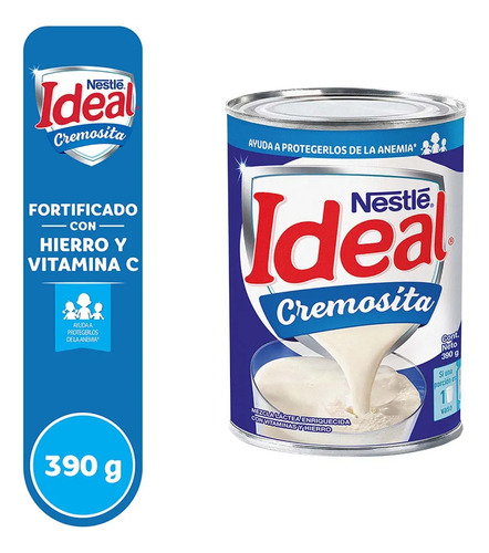 Leche Evaporada Ideal Cremosita Lata 390g Producto Peruano