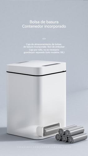 Cubo Basura De 18 L Recargable Con Sensor Inteligente Sala