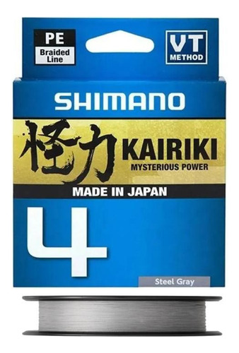 Linha Multifilamento Shimano Kairiki 4 - 0,28mm 40lbs Cinza