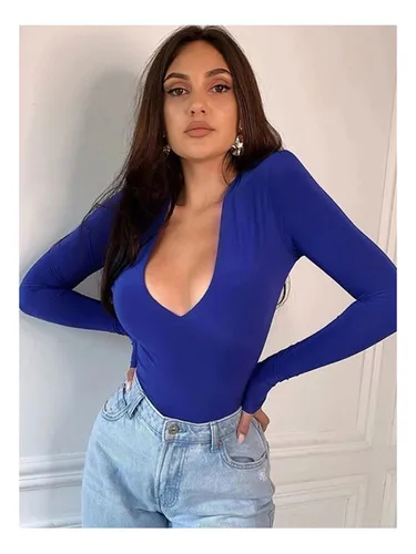 Blusa escote cheap v profundo