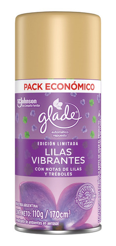 Repuesto Chico Aromatizador Glade Automático Lilas Vibrantes