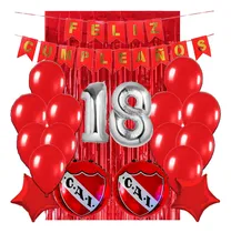 Comprar Combo Kit Globos Independiente Rojo Numeros Feliz Cumple