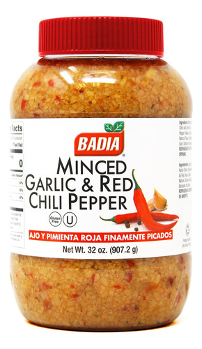 Minced Garlic & Red Chilli Pepper Badia Ajo Picado C/ Chile 