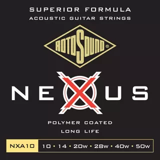 Cuerdas Para Guitarra Acustica Nexus 10-50 Rotosound Nxa10