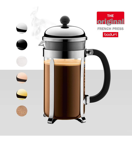 Cafetera Bodum 1928-913 1l, Blanco Y Transparente, Manual