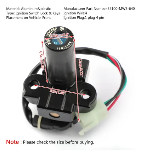 Ignition Switch Cerradura Keys For Honda X4 Cb1300 750 F2