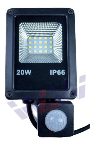 Refletor De Led 20w Com Sensor Branco Frio