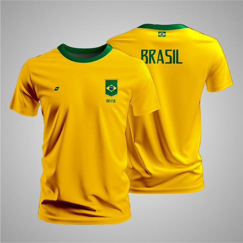 Camisa Seleção Brasileira Dry Fit Torcedor Oficial Dsportivo