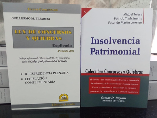Libro Combo Ley De Concursos + Insolvencia Patrimonial