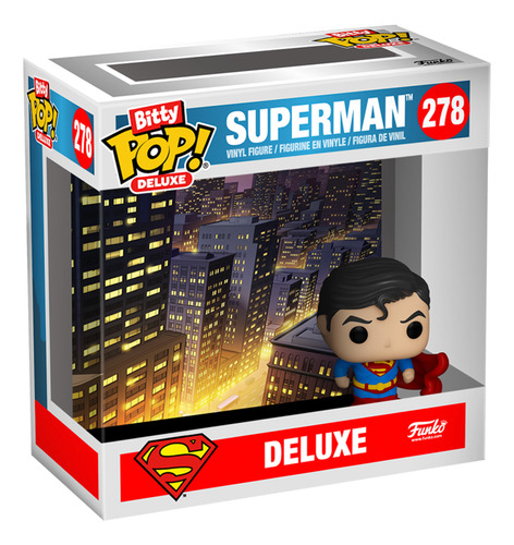 Superman Deluxe Dc Comics Por Funko Bitty Pop
