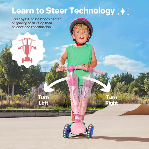 Patinete Infantil Plegable Y Ajustable Con Asiento Para Niño