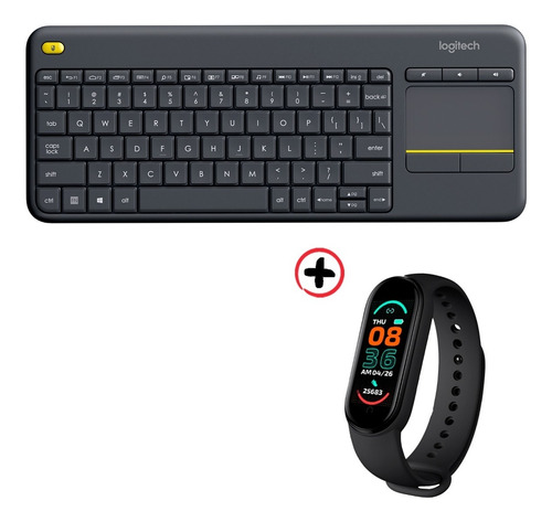 Teclado Inalámbrico Logitech K400 Plus Touchpad + Smartwatch