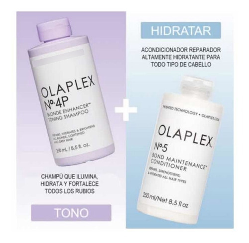 Olaplex Pack N*4p + N*5 (shampoo Violeta + Acondicionador)