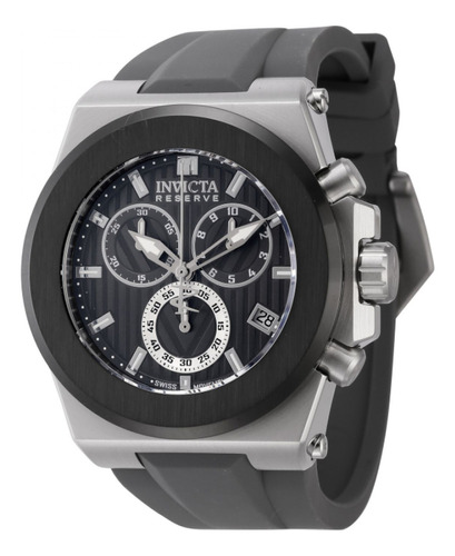 Relógio de pulso Invicta 45259, com pulseira de aço e silicone preta