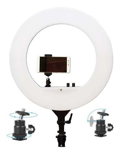 Ring Light 18p 80w 46 Cm 480 Led Grande + Tripe 2 Mt C/nota