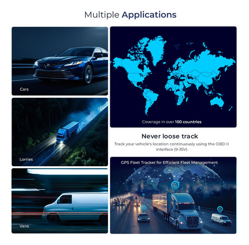 Rastreador Gps 4g Lte Obd Para Flotas Y Vehículos Con Geofen