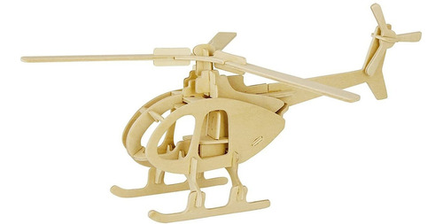 Rompecabezas De Madera D Modelo De Helicóptero Kits 