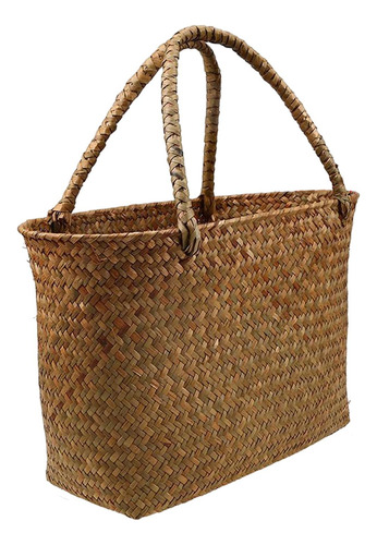 Bolsa De Playa Rústica De Verano, Cesta De 34x14x21cm