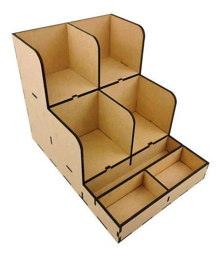 Imagen 2 de 10 de Organizador De Vasos Cafetería Oficina Mdf Corte Laser