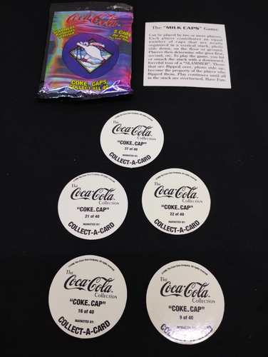 Tazos Coca Cola 5-pack Sobre Abierto Retro 1995 Original #1 (Usado)