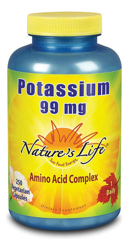 Nature's Life Potasio, 99 Mg, 250 Unidades