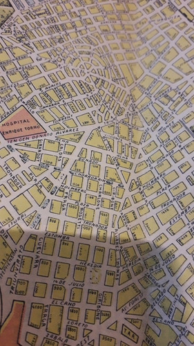 Antiguo Mapa Ciudad Buenos Aires Capital Federal Plano 1934 (Usado)