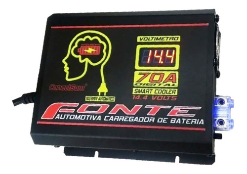 Imagem 5 de 5 de Fonte Automotiva 70 Ah Bivolt Voltímetro Charge Inteligente