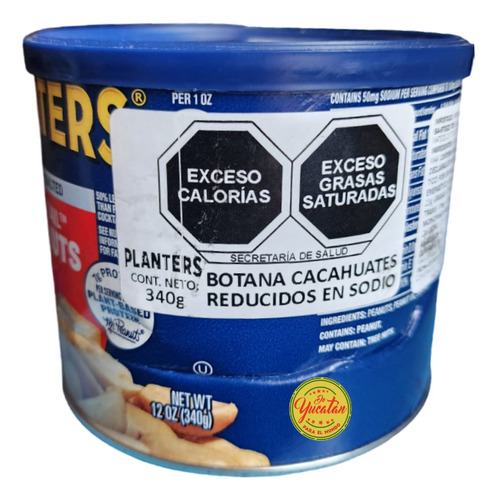 Planters Cocktail Peanuts Botes Cacahuates *poca Sal* 340g