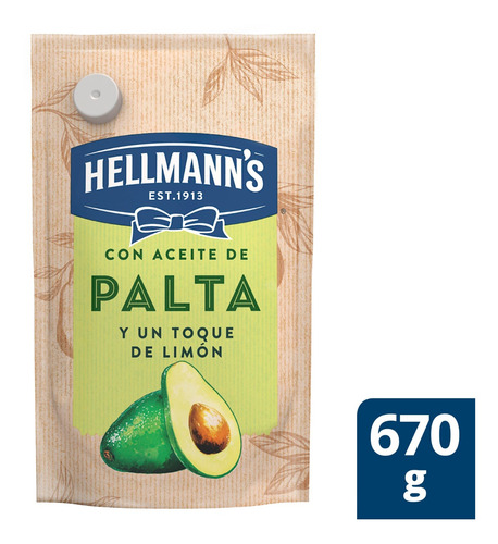 Hellmann's Mayonesa Sabor Palta Doypack 670gr