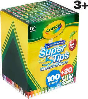 Crayola Super Tips 120 Washable Markers Plumones Marcadores