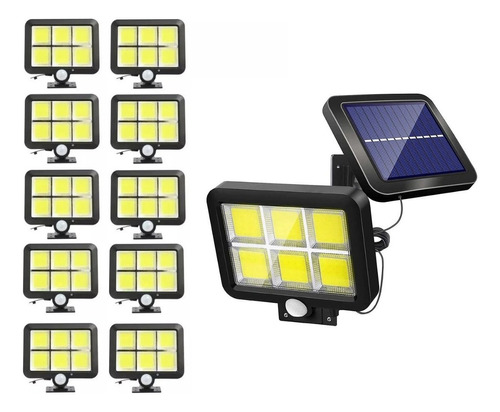 Pack X10 Foco Led Exterior Focos Solares Luz Led Sensor 4025