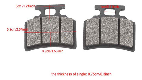 2 X 2 Uds Pastillas De Freno De Disco De Metal, Premium,