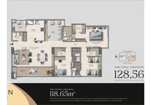 Apartamento Cesión De Derechos, En Poblado Alto