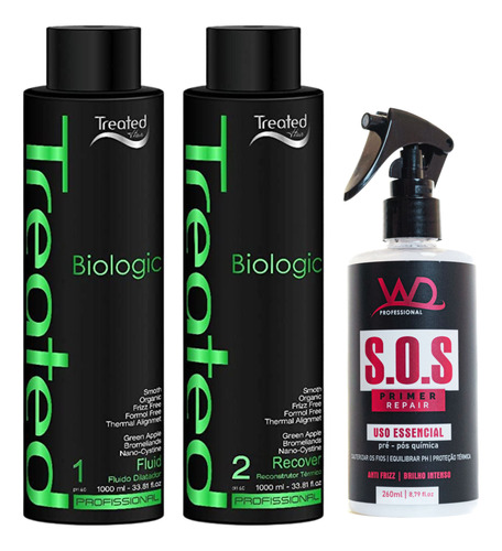 Kit Semi Definitiva  Biologic - Sem Formol - Treated Hair