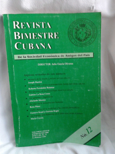 Imagen 1 de 2 de Revista Bimestre Cubana No 12