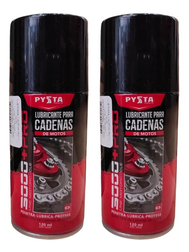 2 Lubricante De Cadena Moto Bicicleta 