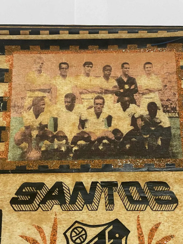 Flâmula Antiga Pelé Santos Fc Futebol Clube Com Imagem Rara (Usado)