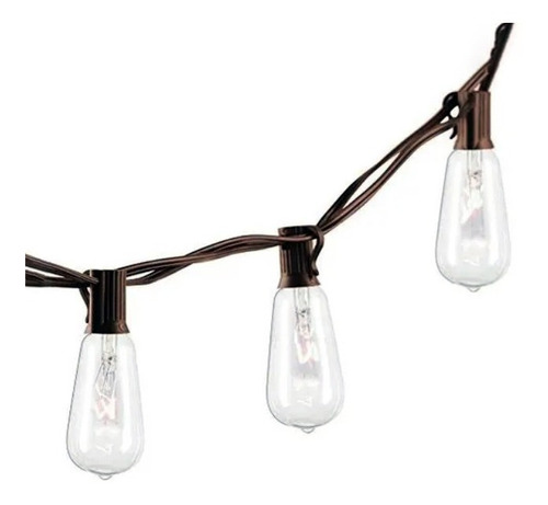 Cadena Luces Patio Aire Libre 6 Mts 20 Bombillo Edison St40 