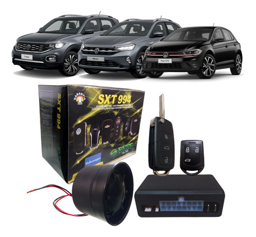 Alarme Automotivo Sistec STX 994 VW Volkswagen Voyage Gol G1 G5 G6 G7 G8 Fox Crossfox Spacefox Parati Saveiro + Chave Canivete