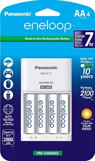 Pilas Recargables Panasonic Eneloop Aa X 4 +cargador 100/240