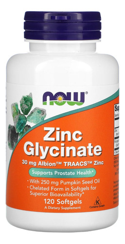 Glicinato Zinc Glycinate Softge - Unidad a $600