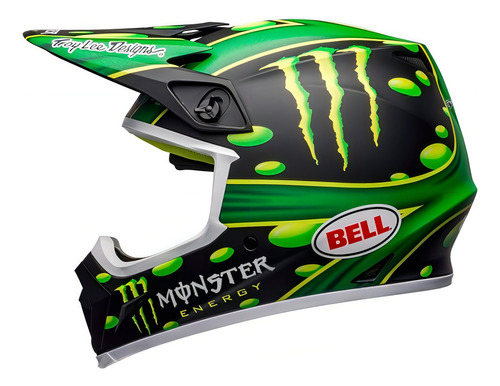 Casco Bell Mx9 Mips Showtime Monster, negro, FSC, verde, cámara, color negro/verde, camuflaje, talla L/G (59/60)