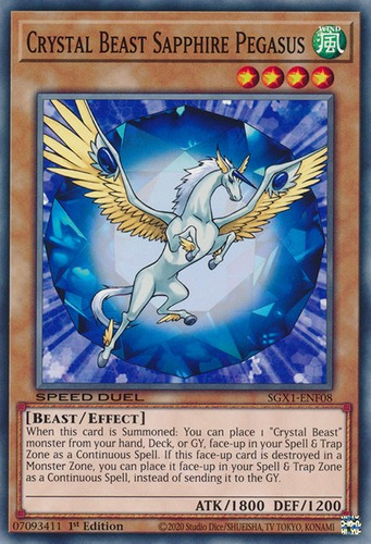 Crystal Beast Sapphire Pegasus (sgx1-enf08) Yu-gi-oh!