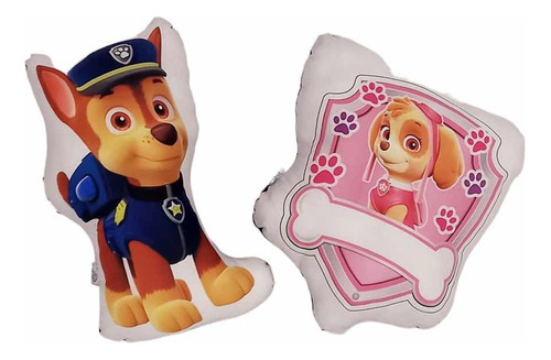 Cojines De La Patrulla Canina. Paw Patrol. Chase, Skye. 30cm